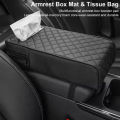 Leather Car Tissue Box Holder with 50 Free Tissues Vehicle Tissue Dispenser - Car Tissue Sun visor Holder - Leather Premium Quality. 