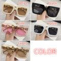 Fashion Box Chain UV Protective Frame Sunglasses for Women Girl. 