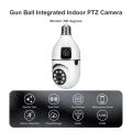 Dual Lens Wifi Camera 360° View Rotatable HD IP CCTV Camera Wifi Home Security Camera Waterproof Cctv Camera Mini Wifi Wireless Colour Night Vision Two Way Audio Motion Detection SD Card Slot V380 White. 