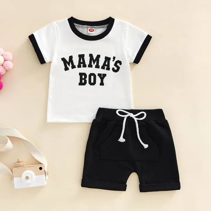 Baby%20Boys%202Pcs%20Summer%20Outfits,%20Short%20Sleeve%20Letter%20Print%20T-Shirts%20+%20Pocket%20Shorts%20Set%20-%20Image%204