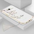 Casing For Samsung J7 Prime J2 Prime Samsung J5 prime Luxury Beautiful mapies with flower Camera Protection Phone Case Plating Edges Silicone Soft Cover With Free Lanyard. 