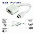 Hdmi To Vga Converter With Sound- White. 
