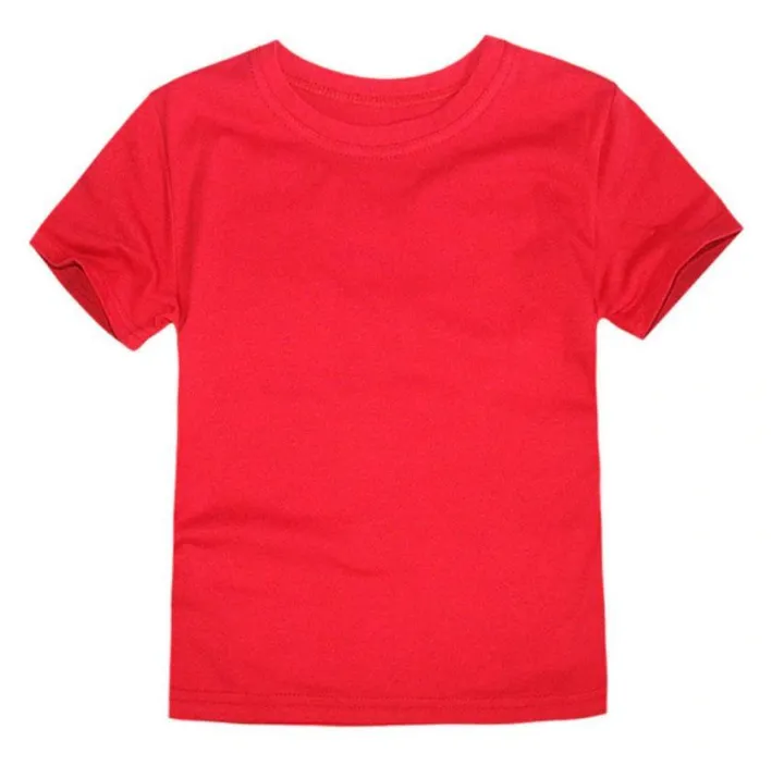 red%20Round%20Neck%20Cotton%20T-shirt%20For%20Kids%20-%20Image%202