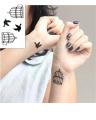 Classic Black Bird Cage Temporary Tattoo Hand Body Waterproof Temporary Tattoo. 