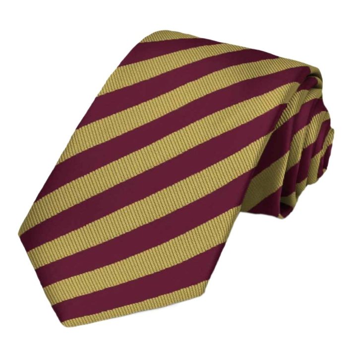Waodeals:%20All%20College%20Tie%20-%20Men%20Students%20Neck%20Tie,%20College%20Uniforms%20Ties%20for%20Boys%20Students%20Maroon%20and%20Gold%20Striped%20Striped%20Neckwear%20Tie%20-%20Image%202