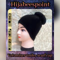 Women’s Black Jura Hijab Cap Volumizer Headwear for Modest Style. 
