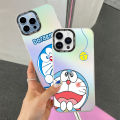 FINDWORLD for Vivo Y31 2021 Y51 2020 Y51A 2021 Y53S 4G Back Cover Lovely Doraemon Fashion IMD High Quality Laser Glitzy Phone Case Colorful Soft Edge Shockproof Hard Cover. 