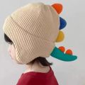 Cartoon Dinosaur Kids Earmuffs Hat Winter Warm Knitted Beanie Cap for Boy Girl Cute 3D Solid Color Toddler Ear Protection Caps. 