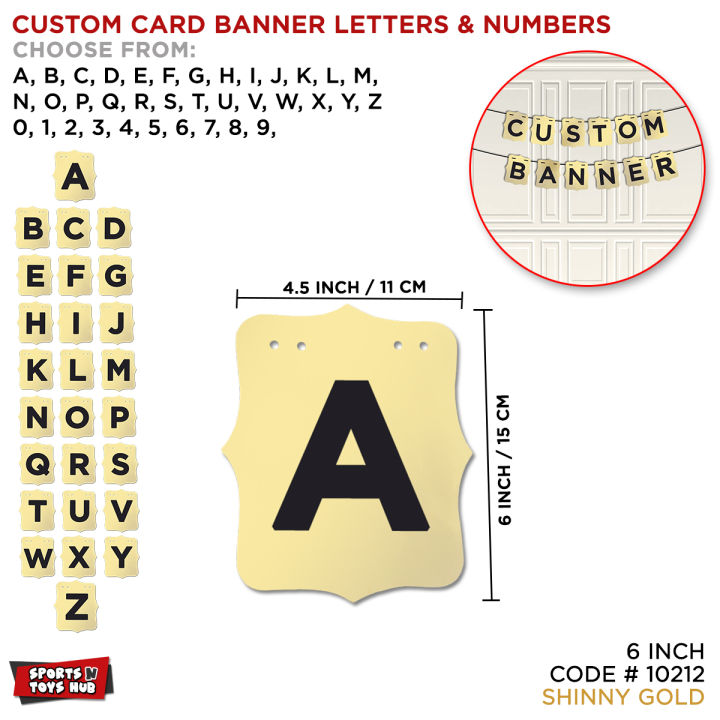 Customize Card Banner Collection, Alphabet Letter ABCD & 1234 Number Cards Banner. Wall Hanging Bunting Shiny Gold Banners Decorations, Name, Birthday Dates, Farewell Festival Events, Happy Birthday Party Decor Supply, Anniversary, Bridal & Baby Shower