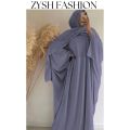 ZYSH FASHION Butterfly abaya kaftan style for girls & women paste color 54 inches kaftan abaya. 
