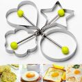 YM Traders 4pcs/Set Stainless Steel Fried Egg Shaper Egg Pancake Ring Mould Mold Kitchen Cooking Tools. 