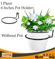 6 Inch Garden Hanging Plant Pot Holder, 6 Inches Wall Mount Heavy Duty Indoor Outdoor Wall Decor Garden Plant Flower Pot Hanging Rack Stand. 