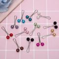 Jifang 1pc Hijab Clip Pinless Buckle Hijab Pins Pearls Balls Silk Scarf Muslim Hijabs Accessories U design Clip Pin WJ579. 