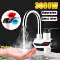 3000W Instant Tankless Electric Hot Water Heater Faucet Kitchen Instant Heating Tap Water Faucet with LED Digital Display EU Plug. 