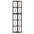 Customisable Custom Made 6-Tier Corner Shelf,  Corner Bookshelf Shelving Unit. 