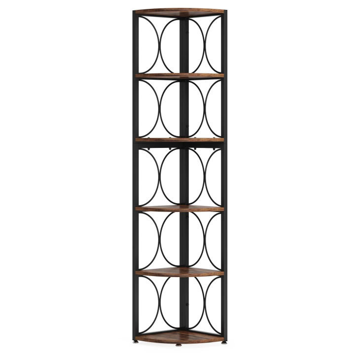 Customisable Custom Made 6-Tier Corner Shelf,  Corner Bookshelf Shelving Unit