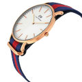 Daniel Wellington White Dial Two-Tone Nylon Strap Watch For Men DW00100001. 