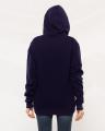 Navy Blue Fleece Zipper Hoodie For Women. 