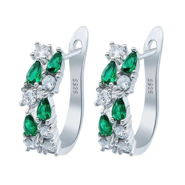 Shine Bright with Jewelicious Luxury 925 Sterling Silver Stud Earrings: Flash CZ Zircon Ear Studs in 3 Colors for Women - Affordable Brincos