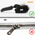 Zipper Repair Kit, 24 Pcs Universal Replacement Zipper Slider Fixer Sliding Teeth Screw , Instant Zipper. 
