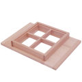 Dollhouse Window Frame Unique Portable Wood Miniature 4-Pane Shutters Window Model for 1/12 Doll House. 