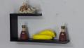1 PIECE WALL HANGING SHELF HOOK STYLE BLACK. 