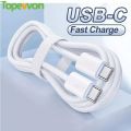 1m PD 60W 3A USB C to USB C Cable Fast Charge Dual Type C to Type C Data Line. 