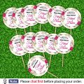Pack of 12 PERSONALISED Nikkah Mubarak Mithai Cupcake Toppers 2.5 inches, Best for Engagement & Wedding Party Celebration Topper with ANY NAME. 