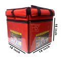 Medium Size Waterproof Insulated Food Delivery Bag for 14 Inch Pizza Thermal Backpack. 