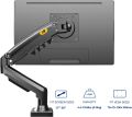 ENRG NB North Bayou Monitor Desk Pressure Gas Mount Arm Stand F80 Full Motion Swivel Monitor Arm with Gas Spring for 17 - 30 Inches LCD And Monitor. 