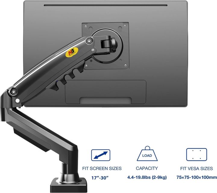 ENRG%20NB%20North%20Bayou%20Monitor%20Desk%20Pressure%20Gas%20Mount%20Arm%20Stand%20F80%20Full%20Motion%20Swivel%20Monitor%20Arm%20with%20Gas%20Spring%20for%2017%20-%2030%20Inches%20LCD%20And%20Monitor%20-%20Image%206