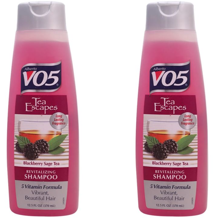 (Pack of 2) WBM VO5 Revitalizing Shampoo with Blackberry Sage Tea and Herb Extract | Shampoo for Healthy Hair