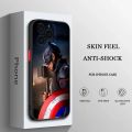 Marvel Captain America For Apple iPhone 15 14 13 12 11 XS XR X 8 7 Pro Max Plus Pro Frosted Translucent Phone Case. 