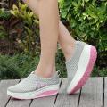 【ALLGOOD】Fashion Platform Shoes Women Loafers Breathable Air Mesh Swing Wedges Shoe. 