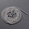 【Miga Plaza】WAYDUSTORE Bead Chain Extension Chandelier Metal Chain Chain Extender with Connectors for Ceiling Fan Ornament ( 1 Beaded Chain and 20 Connector, Silver ). 