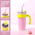 800ml Insulated Stainless Steel Travel Mug with Handle & Straw – Double Wall Vacuum Coffee Tumbler with Lid for Home, Office & Outdoor Use. 