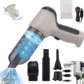Vacuum Cleaner + Blower 3 in 1 Powerfull Rechargeable Cordless Handheld Wireless Handy Portable Light Weight Mini Vacuum Mini Blower For Car Sofas Carpet Interior Home & Office Cleaning Tool Strong Suction. 