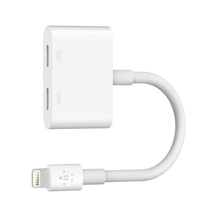 Lightning Audio + Charge Rockstar Adapter For Iphone & Ipad Belkin - White