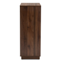 Horizontal Chester with Two-Tone White and Walnut Finish - 5-Drawer Wood Chest for Versatile Storage Solutions. 