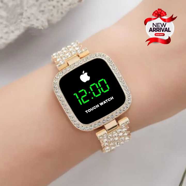 🔥 Diamond LED Touch Screen Ladies Watch | Luxury Digital Wristwatch for ...