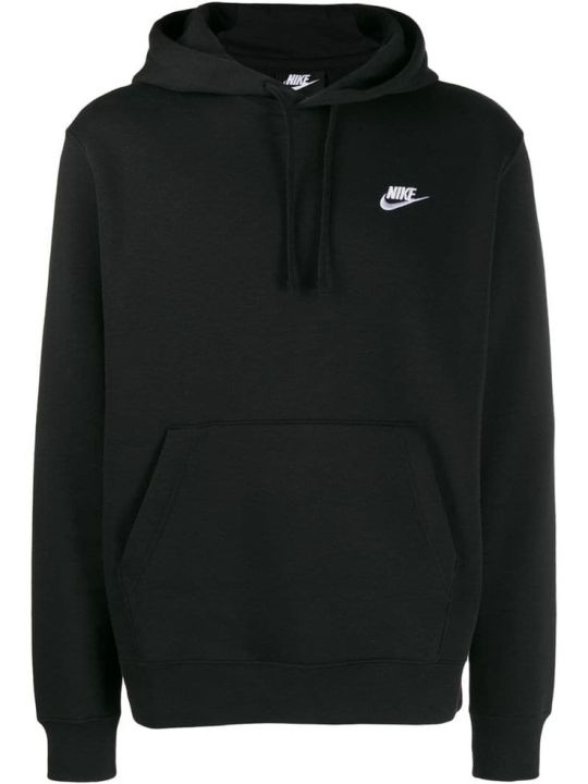 Hoodie for Unisex: Premium Black Fleece with Iconic Nike Logo