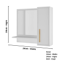 Modern Wood Bathroom Cabinet with Mirror Adding Charm to Your Interior. 