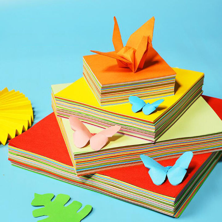 100 X 10 Colors Origami Paper Double Sided Colorful Folding DIY Paper Arts Craft
