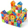 Kids House Building Blocks Set-Creative Interlocking Plastic Bricks, Educational & Imaginative Play, Ideal for Classroom Rewards, Birthday Gift, Educational Toys, Creative Construction, Interlocking Blocks, Building Toys. 