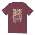 Sagat-Street Fighter T-Shirts Men Vs Game Casual Pure Cotton Tees Crewneck Short Sleeve T Shirts Printing Clothes. 