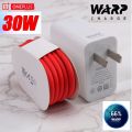 Warp Charger for OnePlus with Fast Charging Cable USB A to USB C - 30W Power Adapter for OnePlus 7T Pro OnePlus 7 pro OnePlus 8 pro OnePlus 8. 