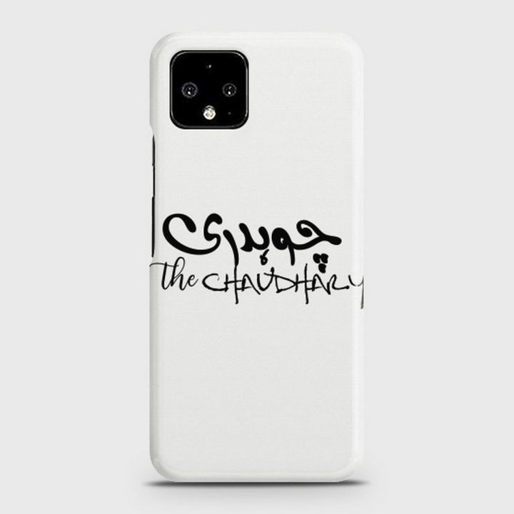 Google Pixel 4 XL Cover - SkinLee HQ Hard Case - Caste Name Chaudhary Customized Cover - SKINLEE-655-1-600-429