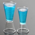Milk Tea Coffee Wine Transparent Double Head Measuring Cup  High Temperature Resistant Tapered Cup  Triangular Measuring Cup with Precise Scale  Quantitative Wine Blending Cup. 