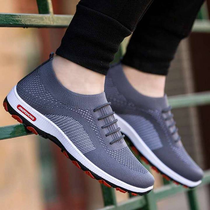 Modern Stylish Grey Sneakers for Women & Girls, premium quality party shoes, good and comfortable, outdoor wearing, Fast delivery in 3/4 days