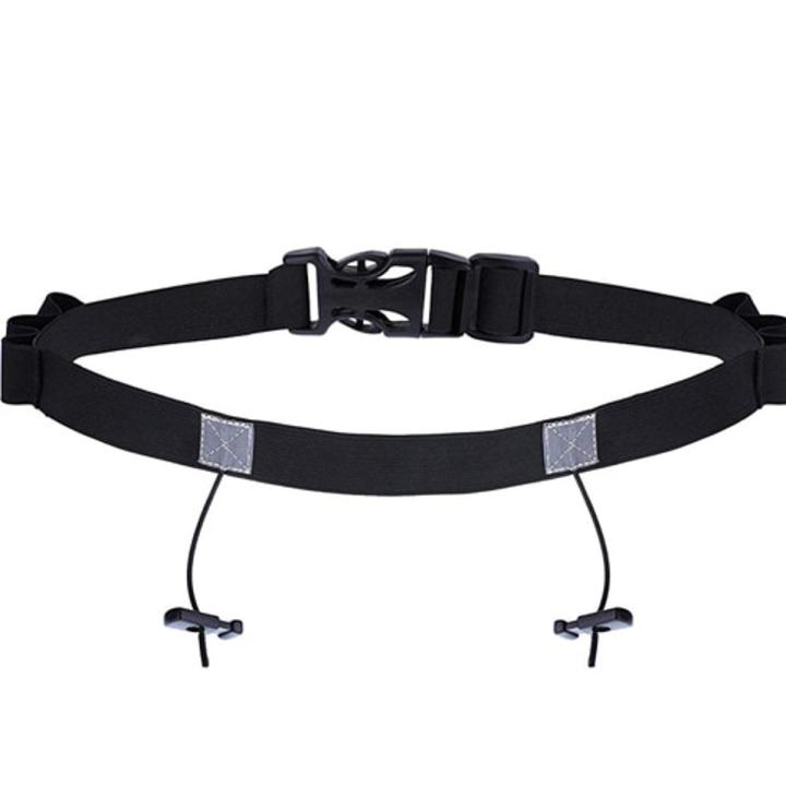 【KuaKe Mall】Men Women Triathlon Marathon Race Number Belt Waist Pack Cloth Holder Run Bag with 6 Gel Startnummernband